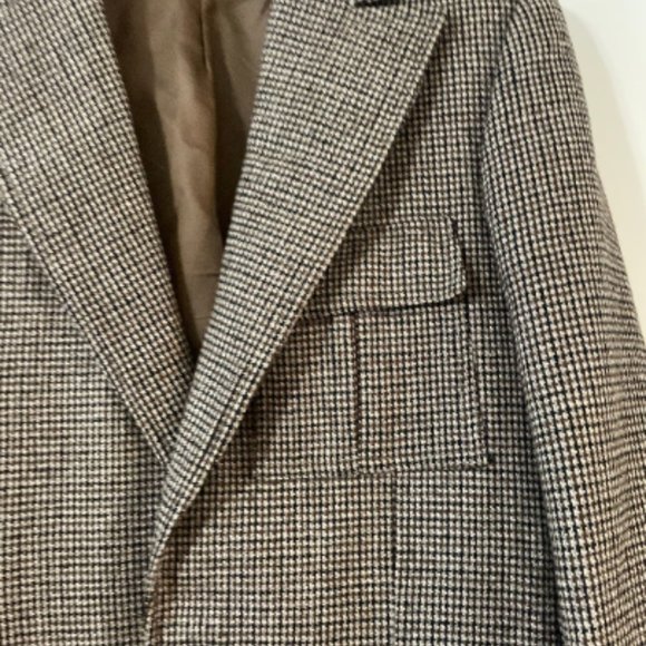 Vintage Armand Thiery tweed sports jacket with elbow patches made in France - Picture 9 of 12